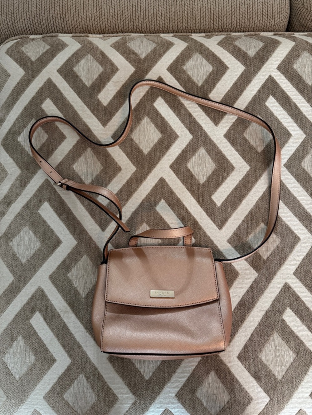 Kate Spade Crossbody Satchel in Rose Gold -